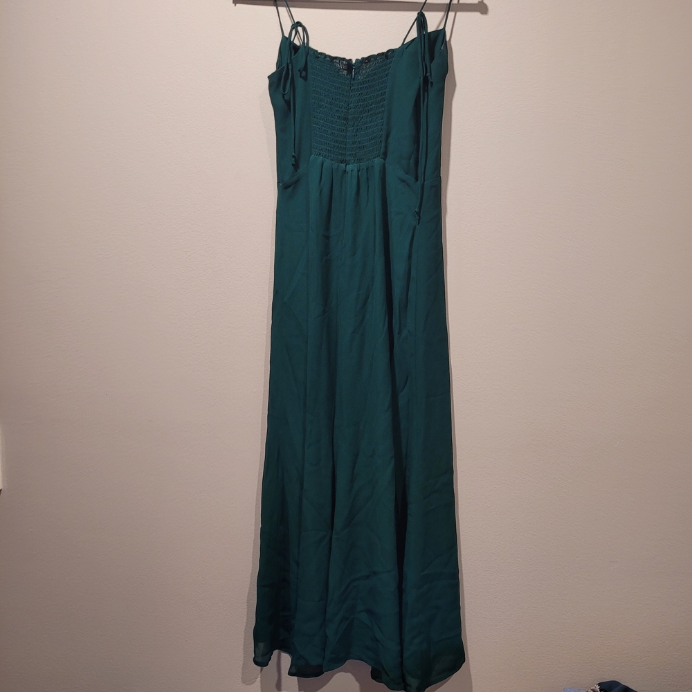 Reformation Emerald Juliette Midi Dress with Slit - Picture 6 of 10